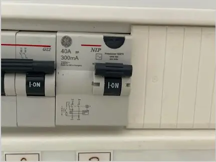 RCD rated 300 mA: upgrade to 30 mA recommended.